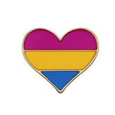 Pansexual Pride Heart Enamel Pin